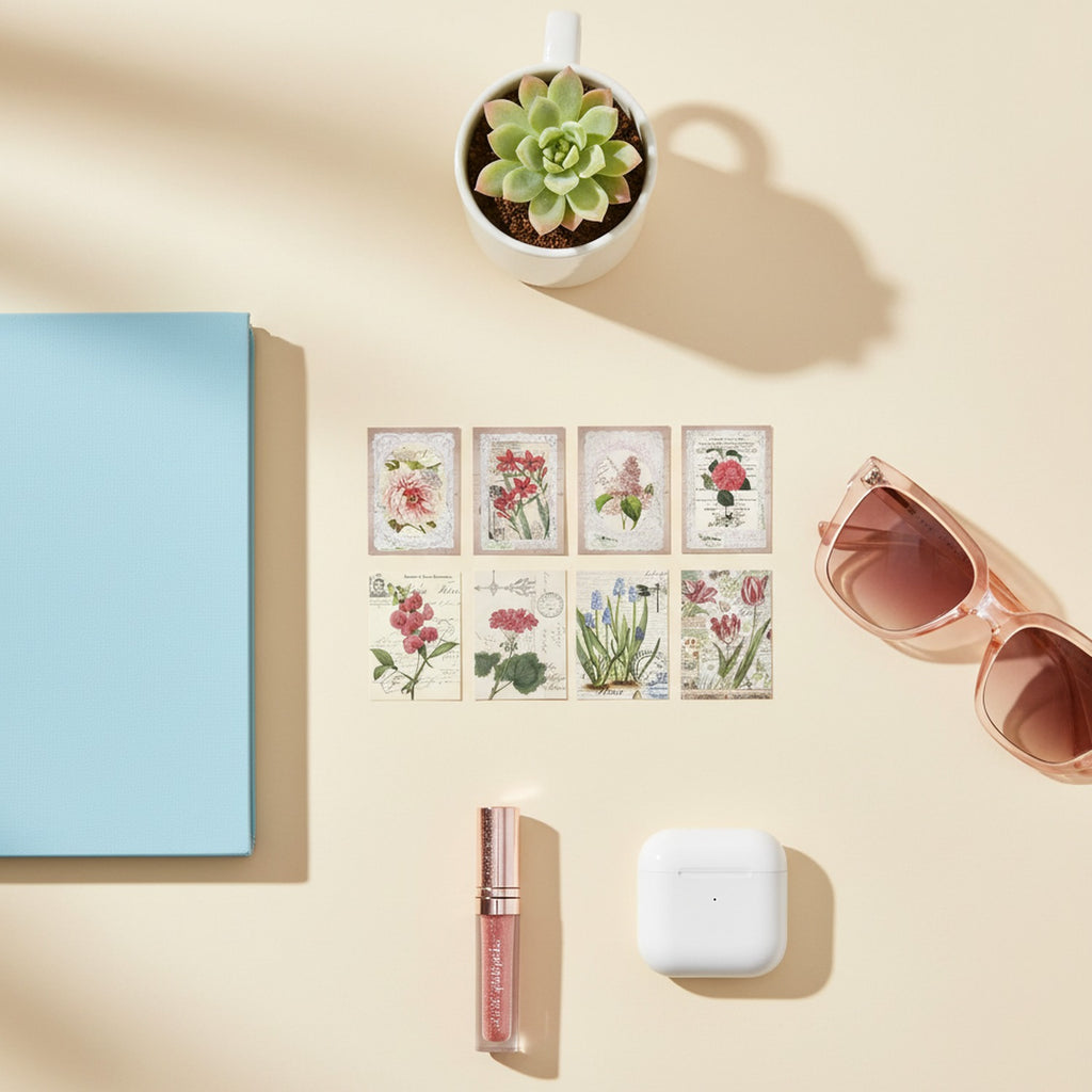 Vintage Floral Stationery Set With Stickers