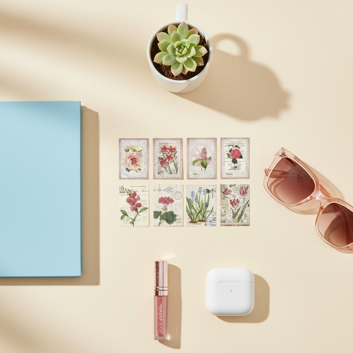 Vintage Floral Stationery Set With Stickers