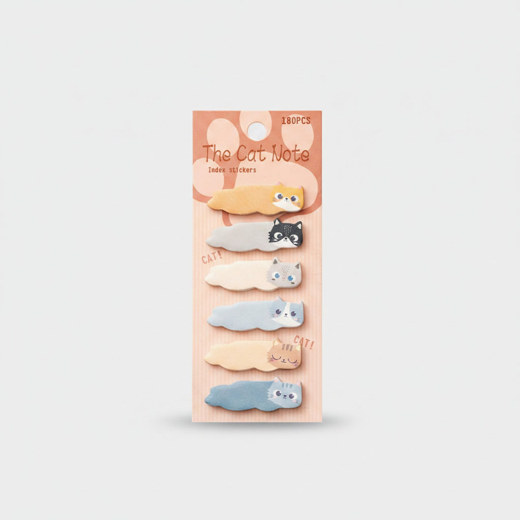 Cat Index Stickers Cute Feline Design Pack