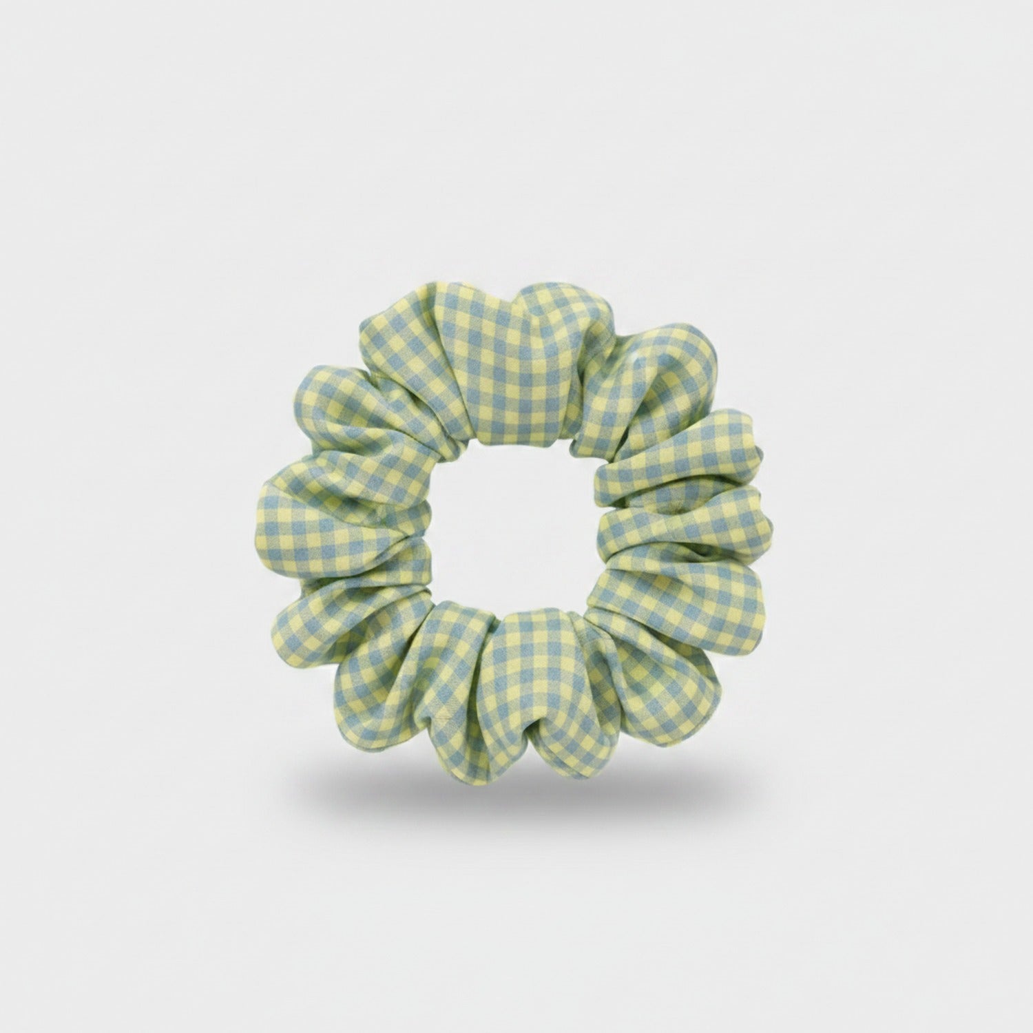 Gingham Check Ruched Hair Claw Clip