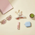 Fuzzy Bunny Hair Claw With Pink Bow