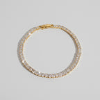 Gold Rhinestone Tennis Bracelet Sparkle