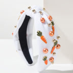 White Carrot Beaded Padded Headband