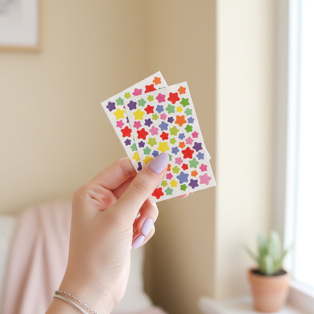 Colorful Star Sticker Sheets Pack