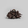 Brown Spiked Floral Hair Claw Clip