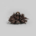 Brown Spiked Floral Hair Claw Clip