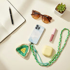 Purple & Yellow Braided Rope Phone Charm Strap