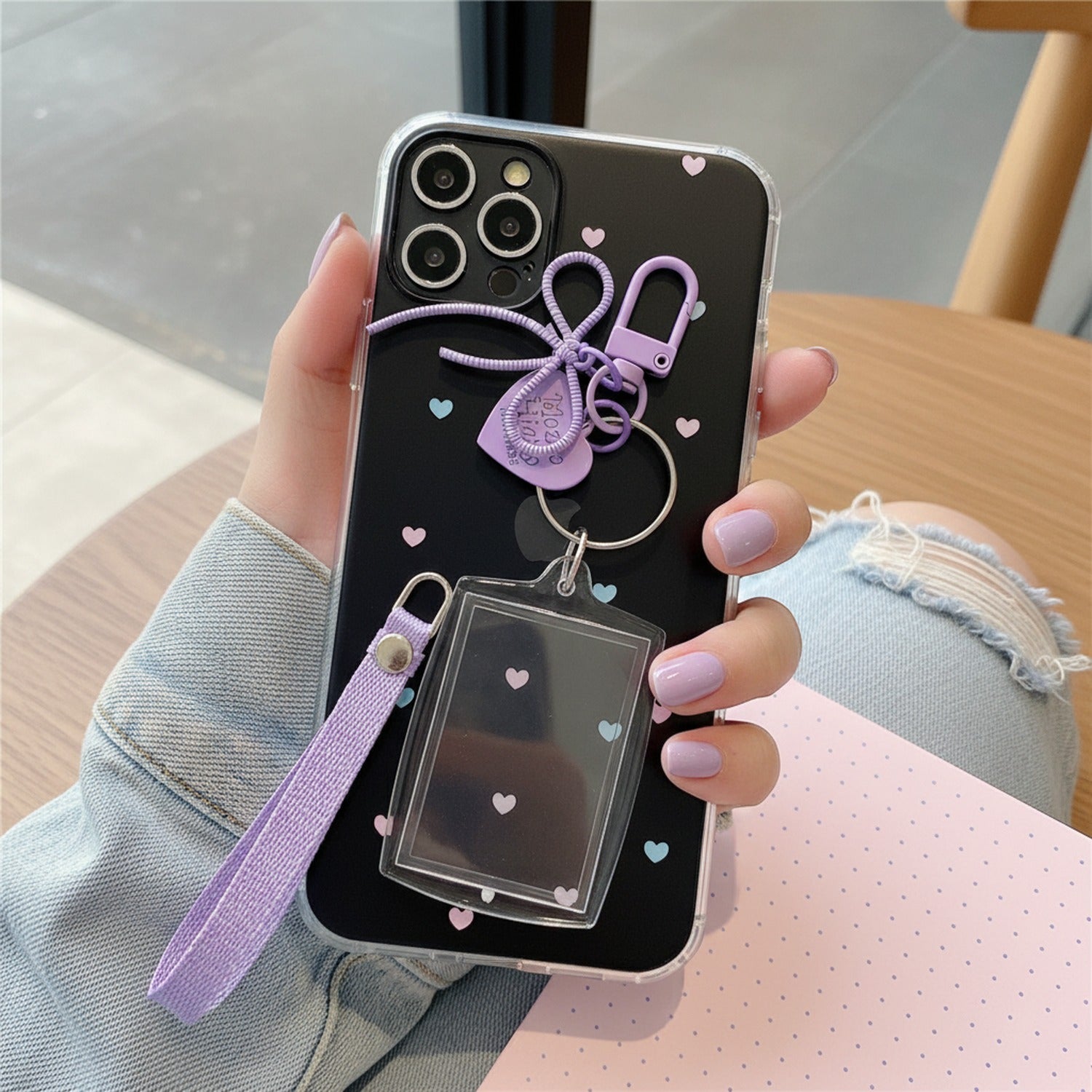 Acrylic Keyring Purple Octopus Charm Coil