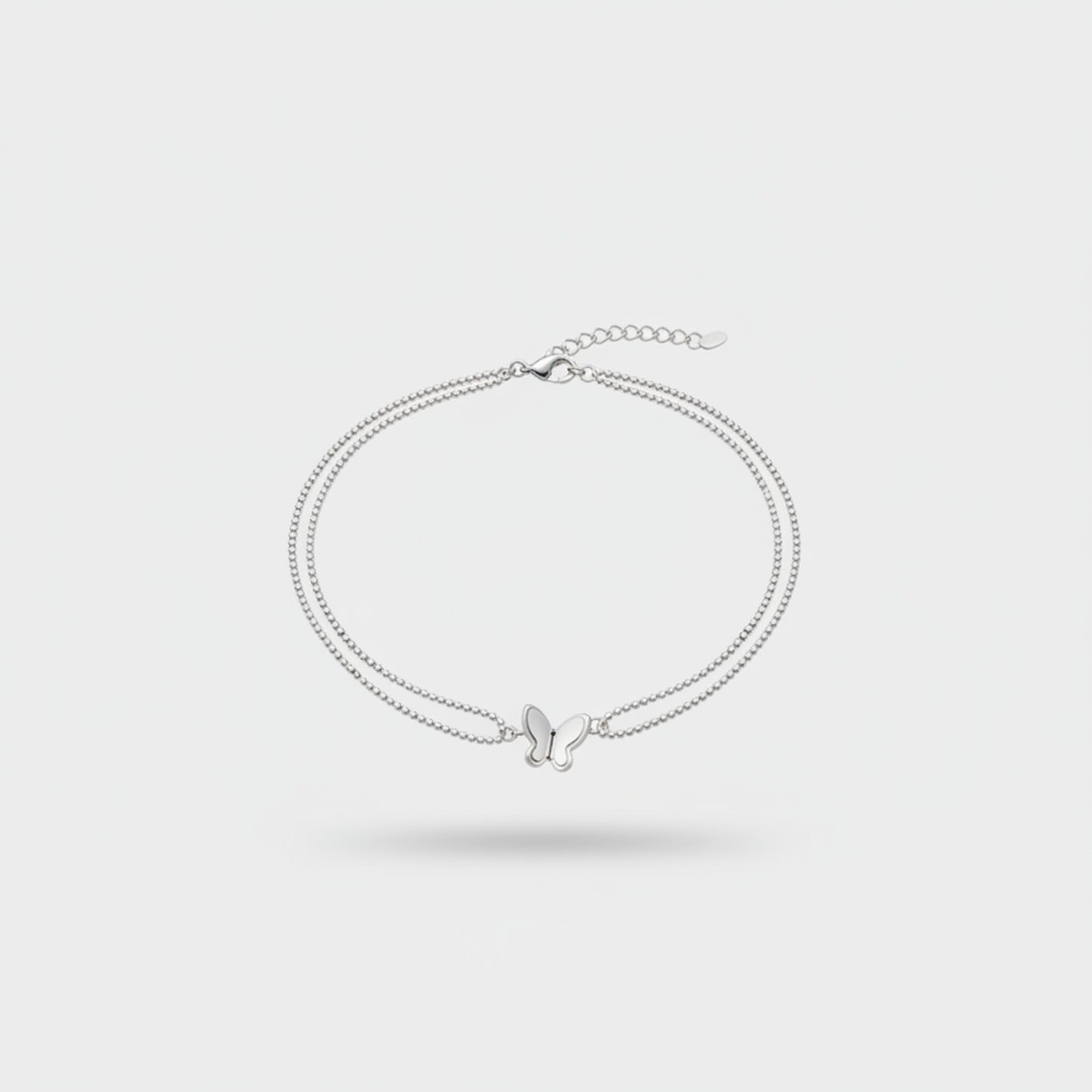 Gold Double Chain Butterfly Bracelet