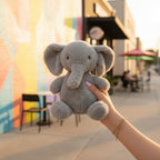 Soft Gray Plush Elephant Stuffed Animal