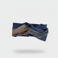 Denim Color Block Twisted Knot Hairband