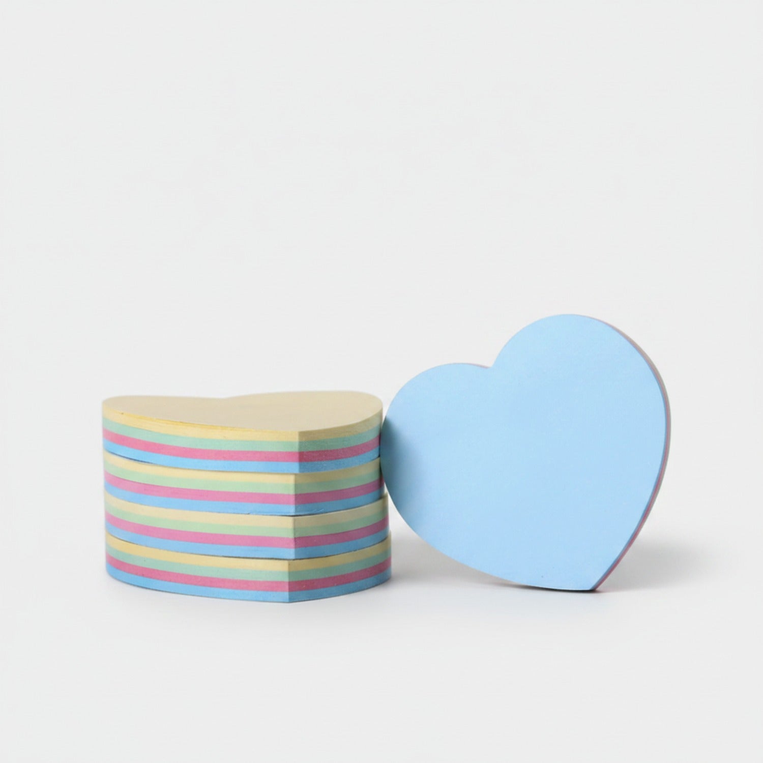 Heart-Shaped Sticky Notes Pad Multicolor