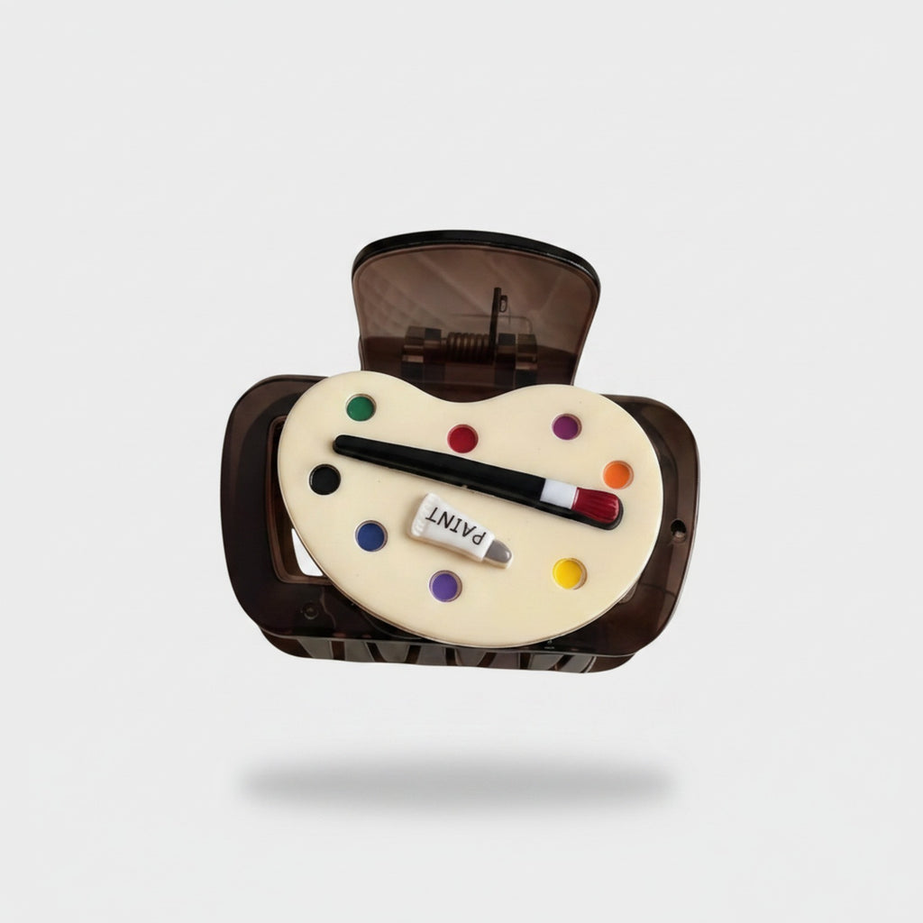 Artist Palette Brown Hair Claw Clip