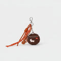 Dog Charm Braided Rope Keychain - Pink Polka Dot Puppy A12 – novelty & toys (view 1)
