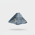 Blue Plaid Linen Hair Claw Clip