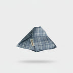 Blue Plaid Linen Hair Claw Clip