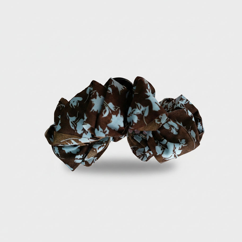 Floral Brown Hair Claw Clip