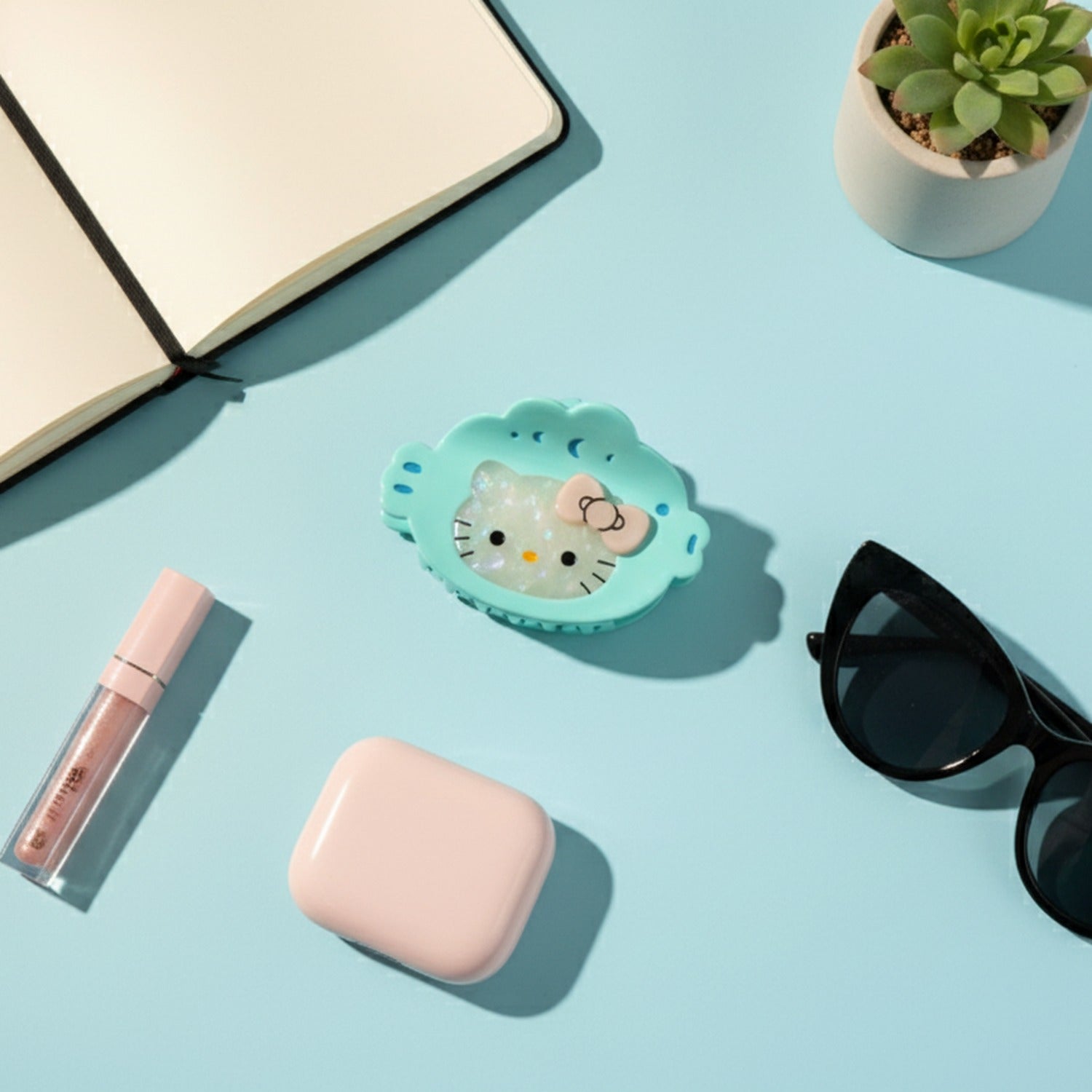 Mint Green Hello Kitty Hair Claw Clip