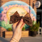 Leopard Print Hair Claw With Bow