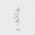 White Pearl Flower Hair Claw Clip