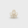 Pearl Beaded Flower Hair Claw Clip