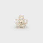 Pearl Beaded Flower Hair Claw Clip