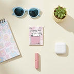 Playful Cat Pink Sticky Note Pad