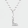 Silver Letter L Initial Pendant Necklace