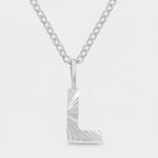 Silver Letter L Initial Pendant Necklace