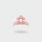Flower Pink Translucent Hair Claw Clip