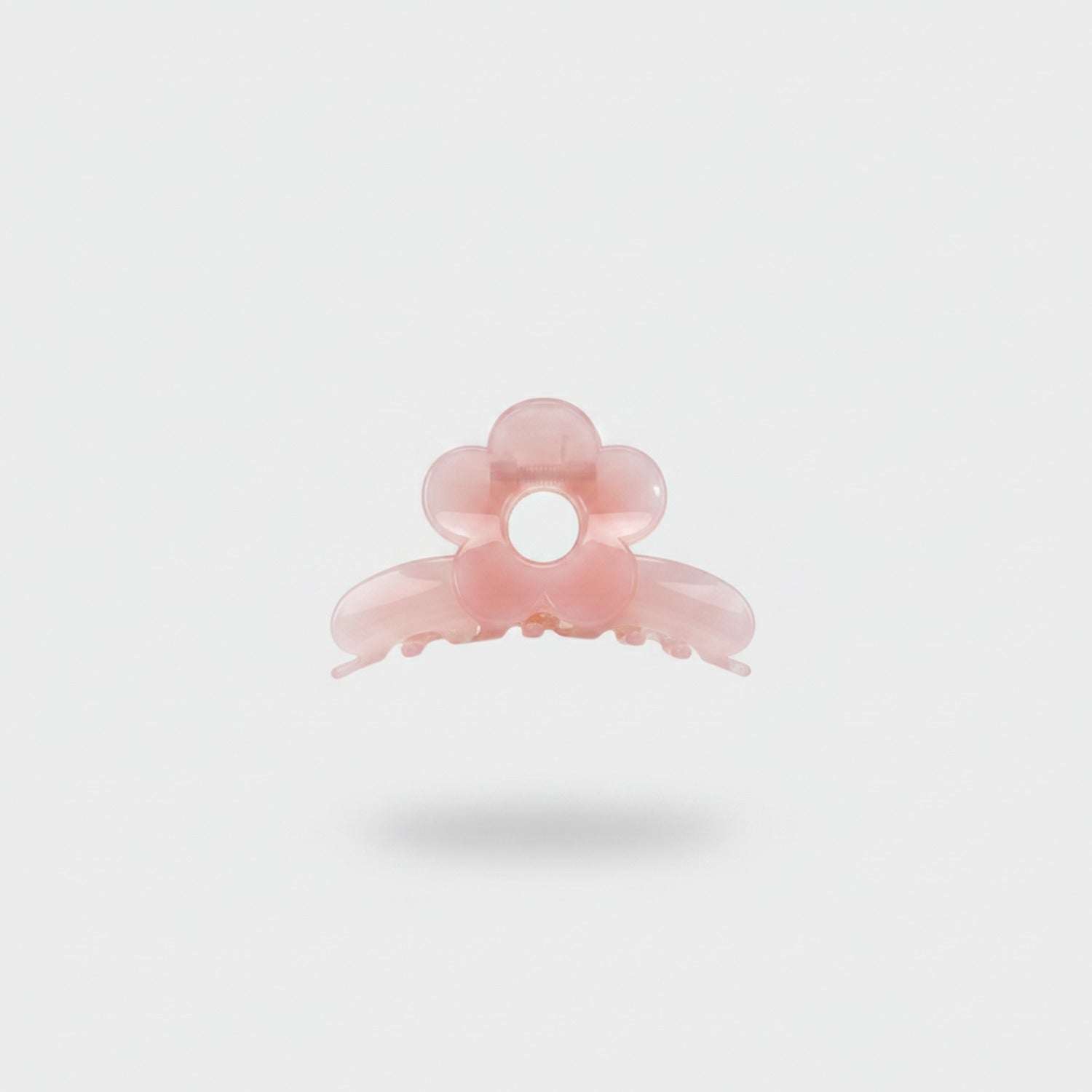 Flower Pink Translucent Hair Claw Clip