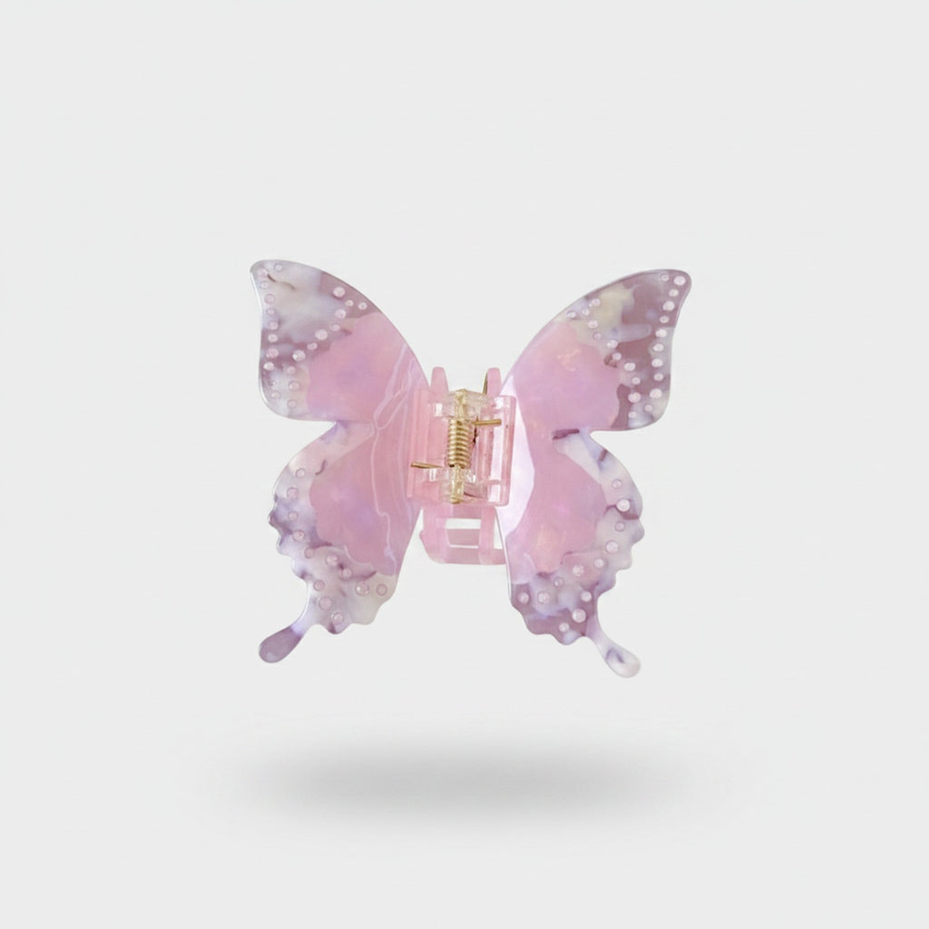 Butterfly Pearl Beaded Hair Claw Clip