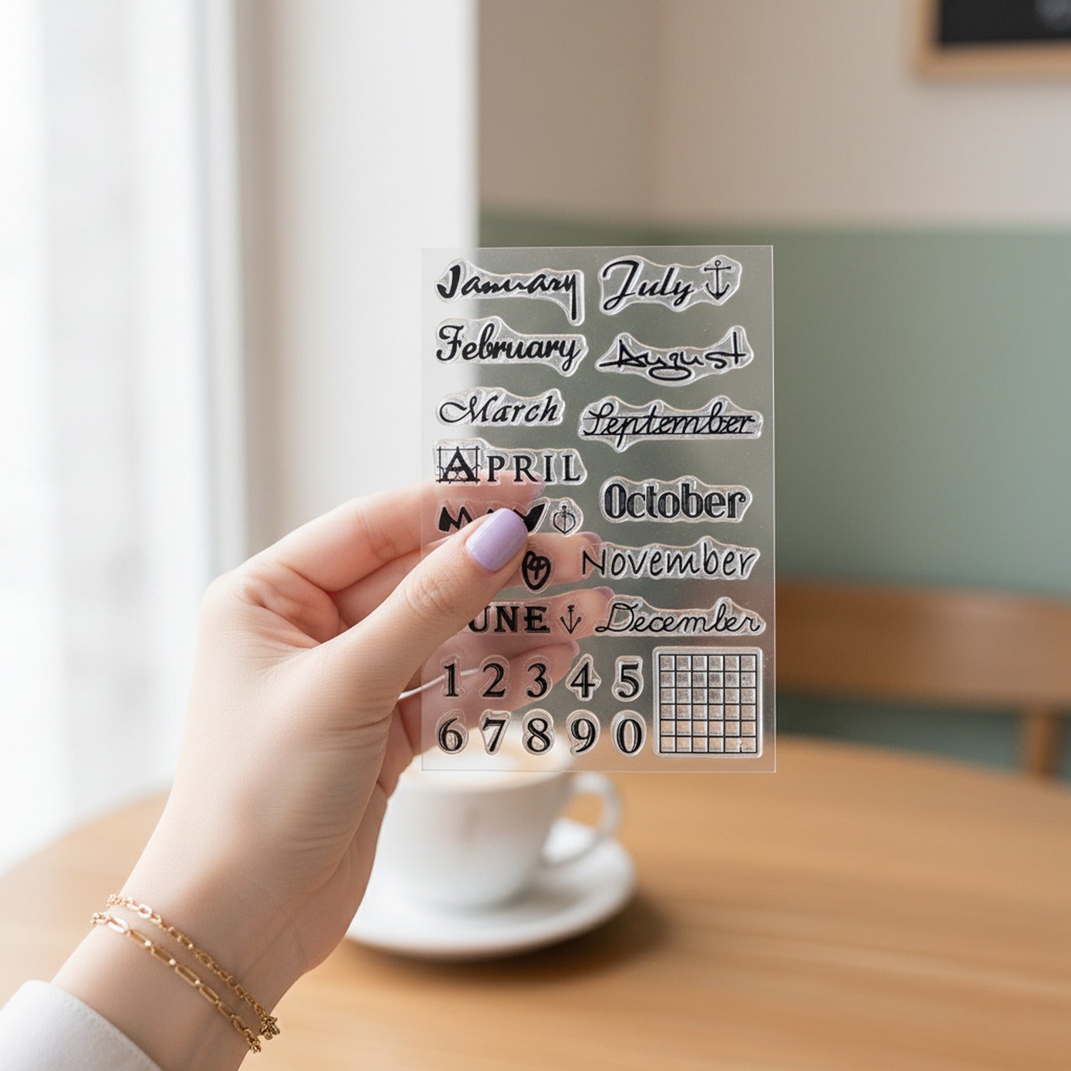 Calendar Stamp Set With Anchor Charms
