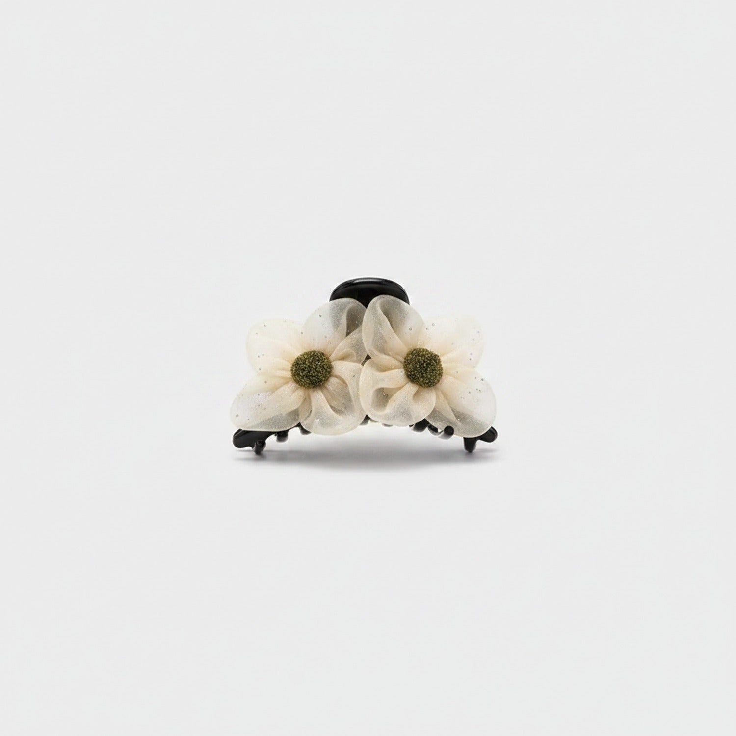 Cream Daisy Flower Hair Claw Clip