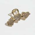 Gold Rhinestone Heart Hair Claw Clip