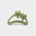 Sage Flower Beaded Hair Claw Clip