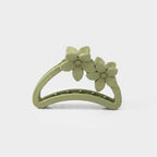 Sage Flower Beaded Hair Claw Clip