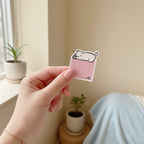 Playful Cat Pink Sticky Note Pad