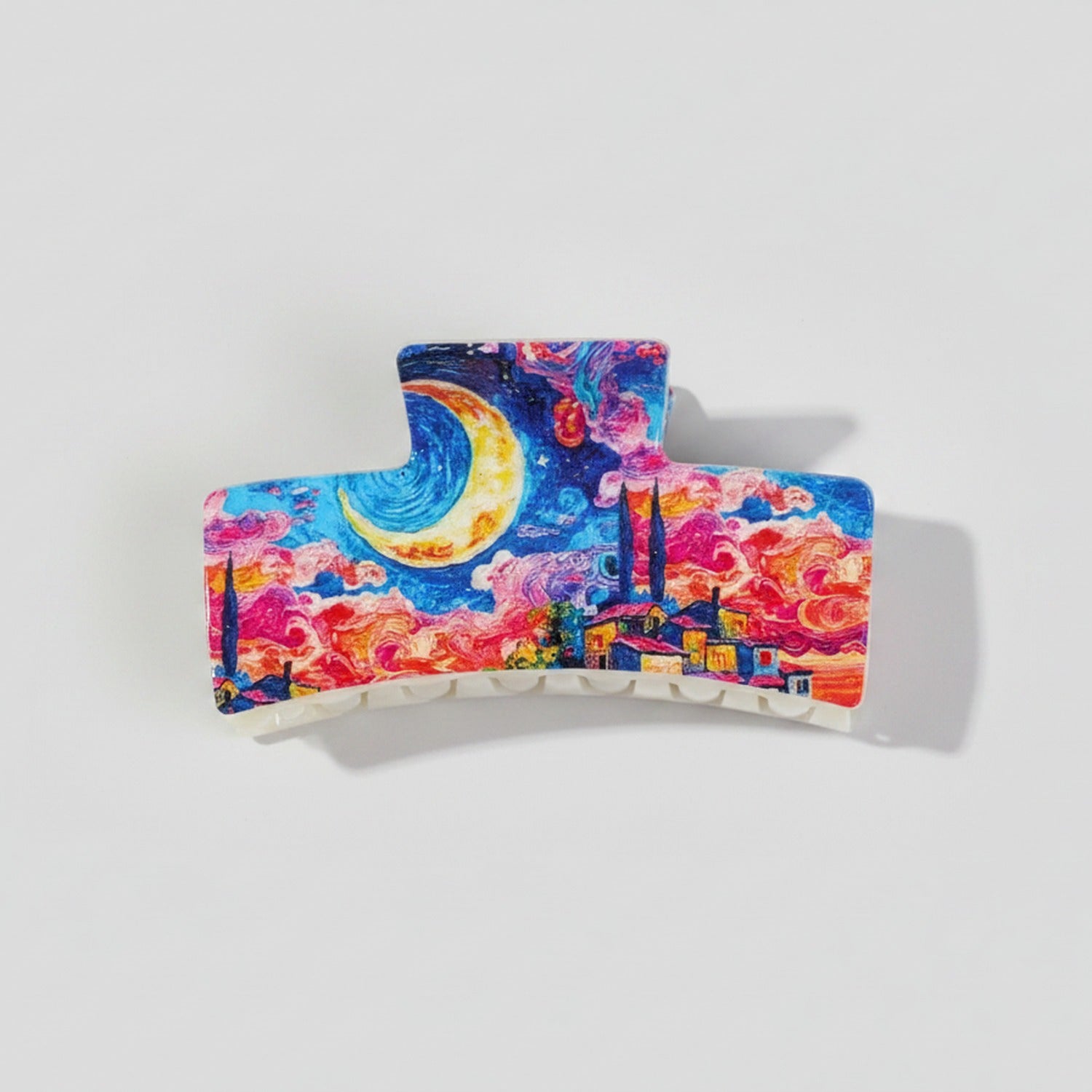 Colorful Sunset Boat Ocean Hair Claw Clip