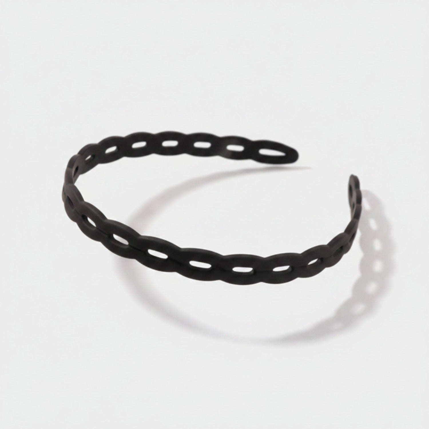Pink Braided Padded Headband with Cutout Details
