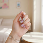 Crystal Marquise Flower Cluster Gold Earrings
