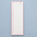 Pink Plaid Checklist Notepad With Bullet Points