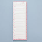 Pink Plaid Checklist Notepad With Bullet Points