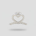 Pearl Heart Hair Claw Clip