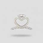 Pearl Heart Hair Claw Clip