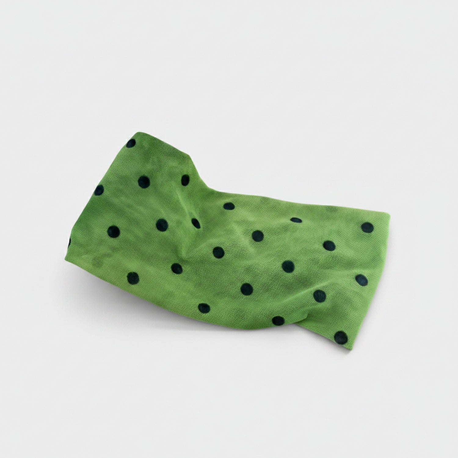 Pink Polka Dot Velvet Hair Clip