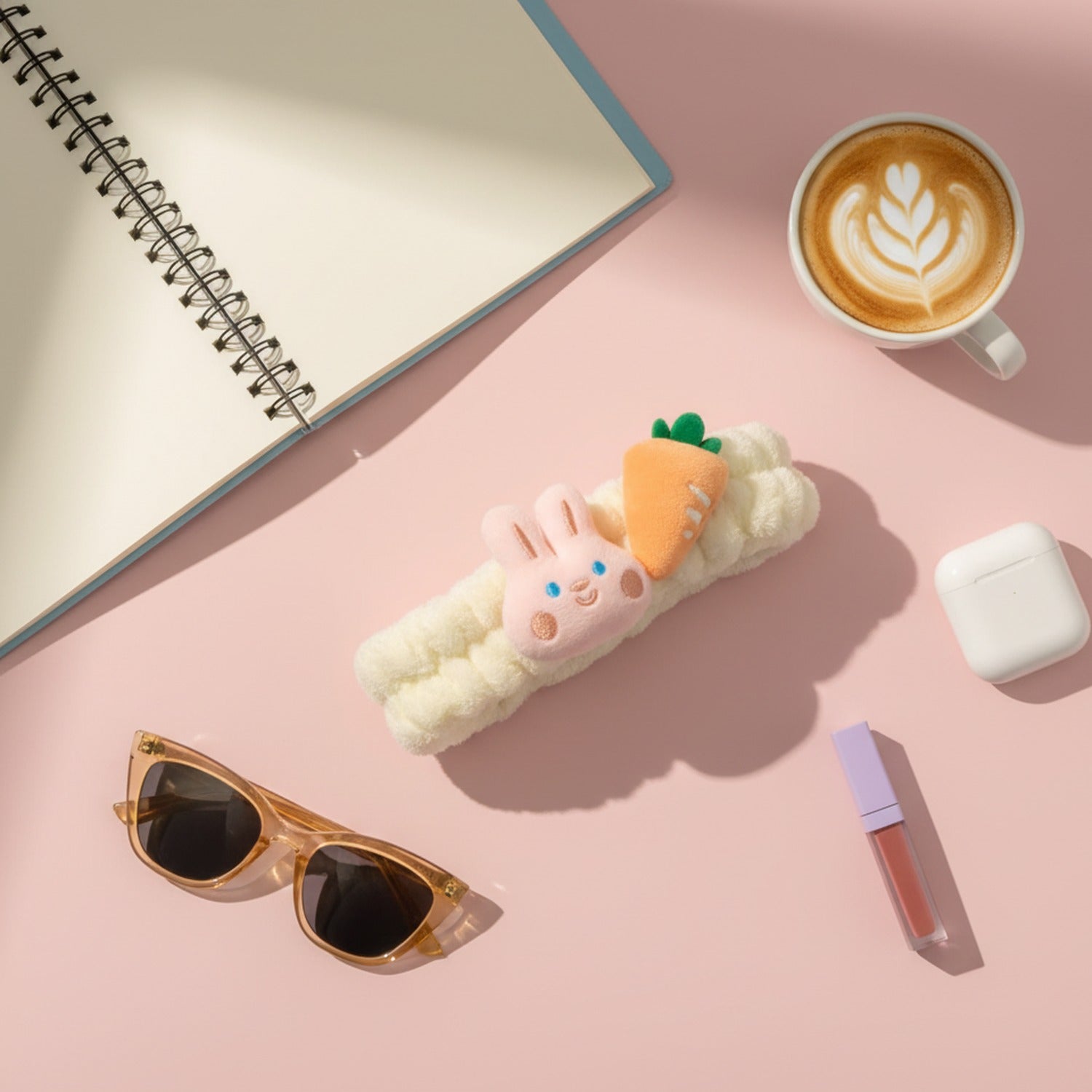 Fluffy Cloud Bunny Carrot Hairband Set