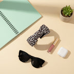 Leopard Print Padded Headband Black