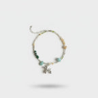 Beaded Pearl Charm Pendant Necklace - Aqua Pearl Charm #2