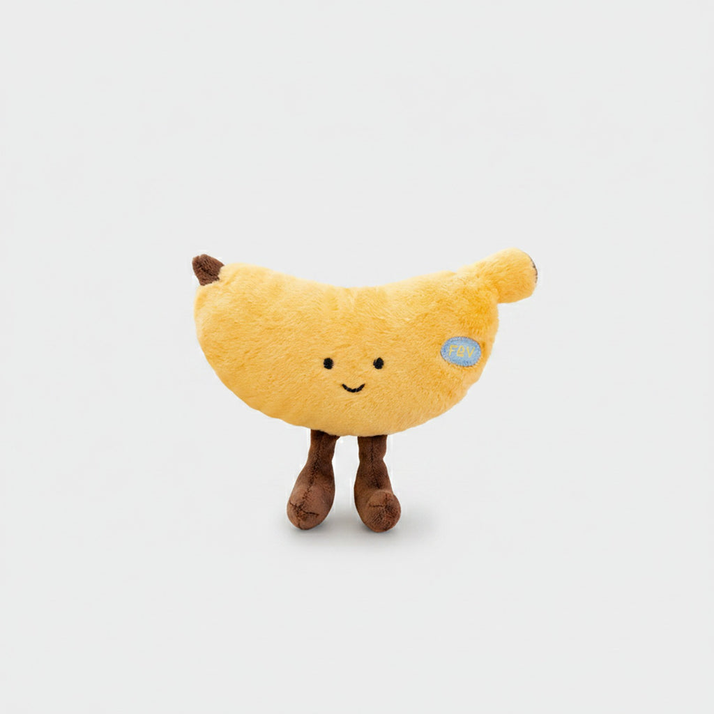 Banana Plush Toy With Brown Feet